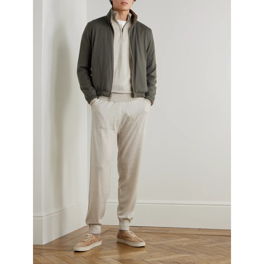 Todd Synder x John Smedley Henning Tapered Merino Wool Sweatpants Grey Men XXL
